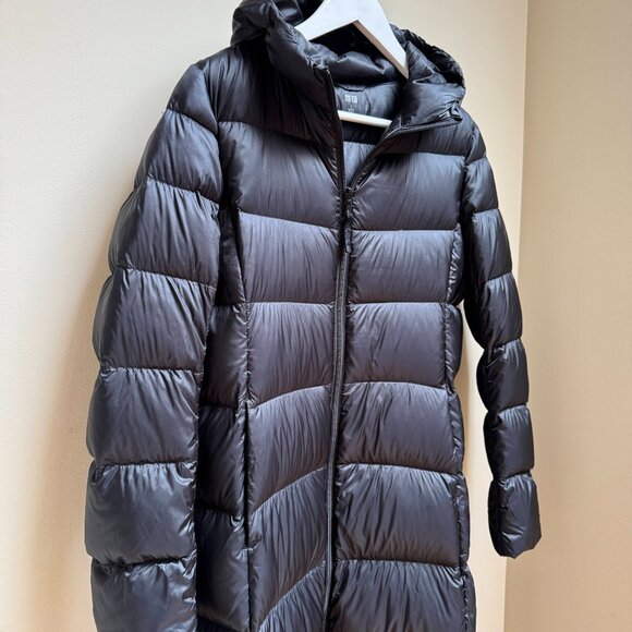 UNIQLO Ultra Light Down Long Coat – Black (Size S) - Picture 2 of 10